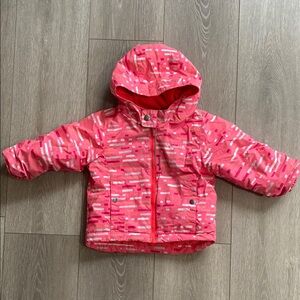 Columbia Winter Coat Sz 2T Girls Hooded Jacket Snow Pink Ski Toddler Parka kids